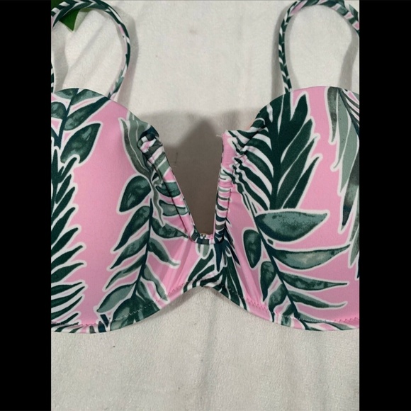 NWT $30 Shade & Shore Sun Tan Push Up V Wire Bandeau Bikini Top [SZ 34B‎ ] - Picture 7 of 13